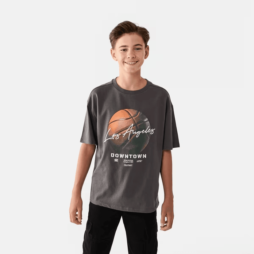 Boy Round Neck Pure Cotton T-shirt