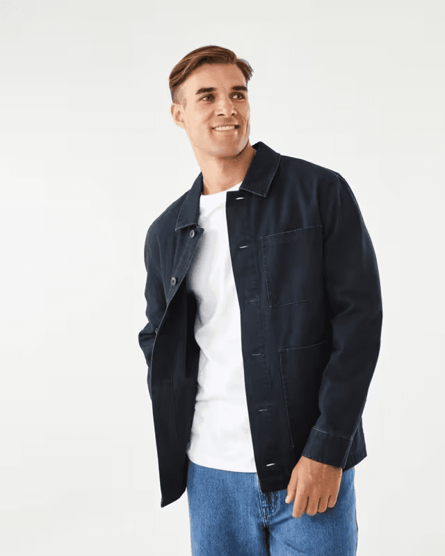 Men Slim Fit Relaxed Denim Jacket