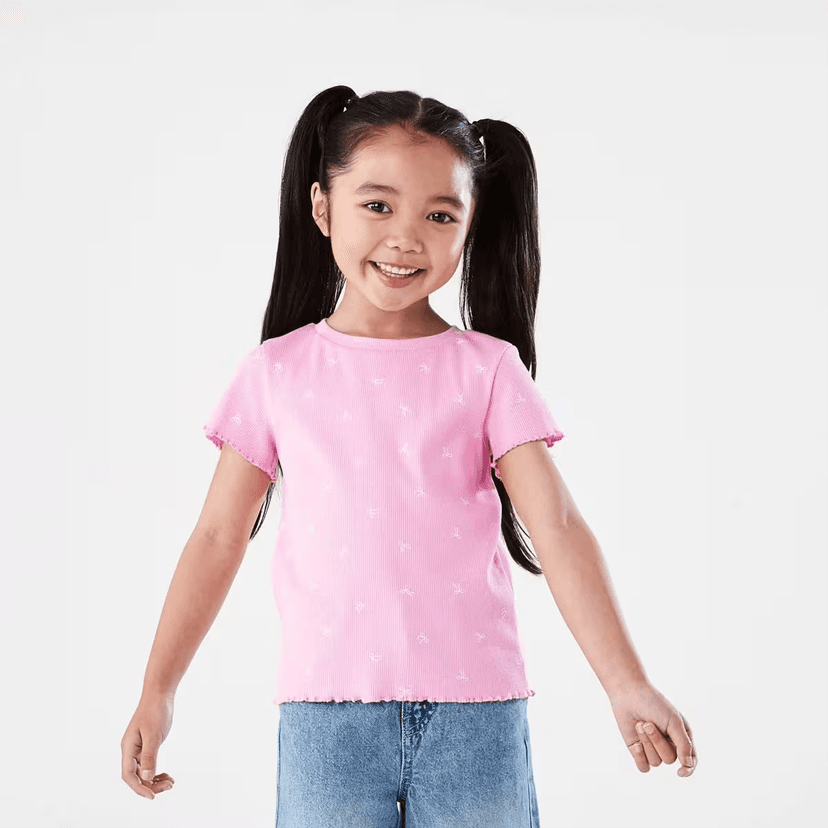 Girls Round Neck Cotton Top